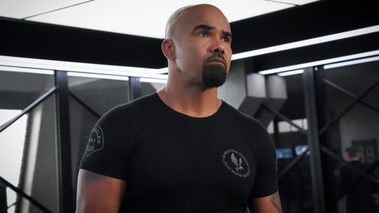  Shemar Moore in a SWAT t-shirt on SWAT. 