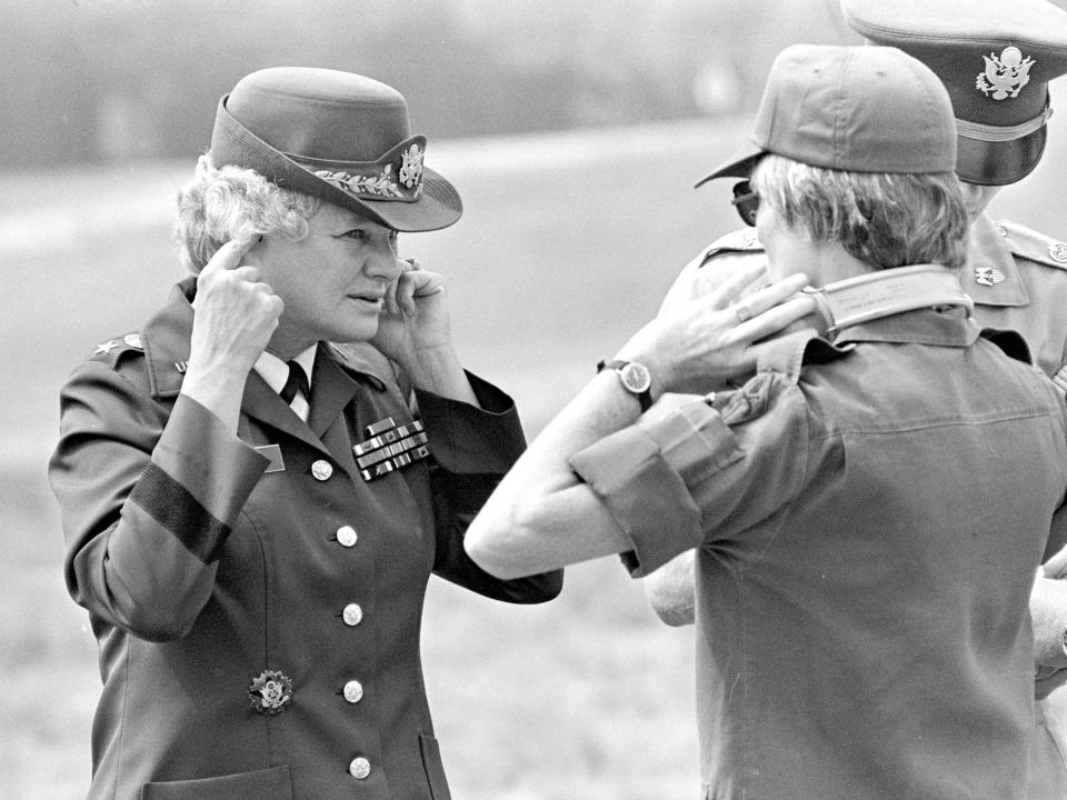 Mary E. Clarke at Fort McClellan Military Police Center in 1978.