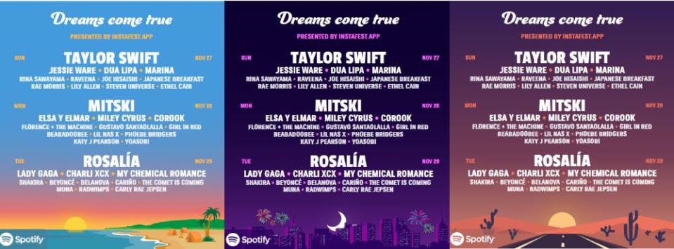 cómo crear cartel festival spotify instafest app