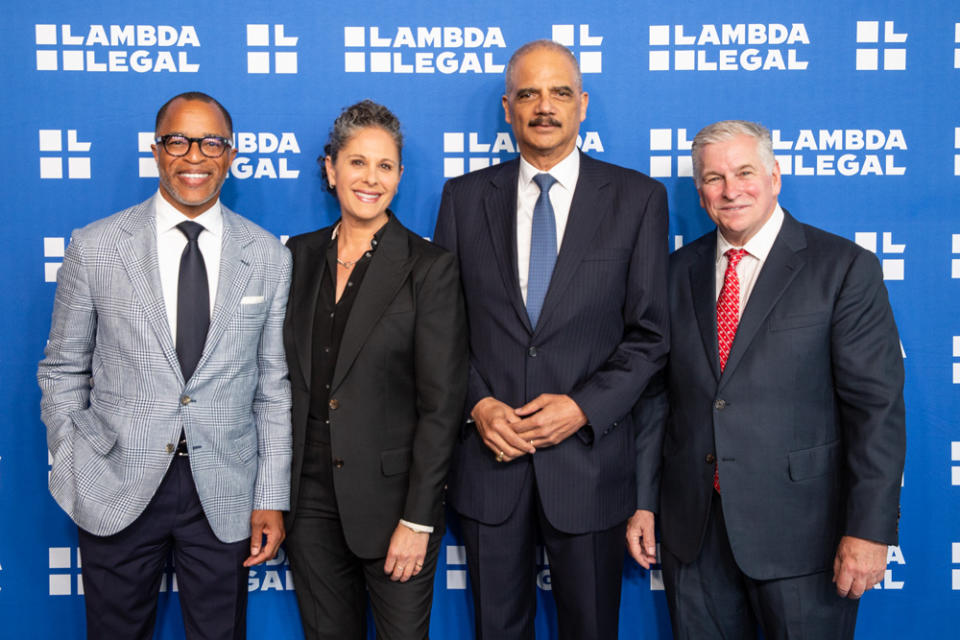 Jonathan Capehart, Dana Goldberg, Eric Holder and Kevin Jennings