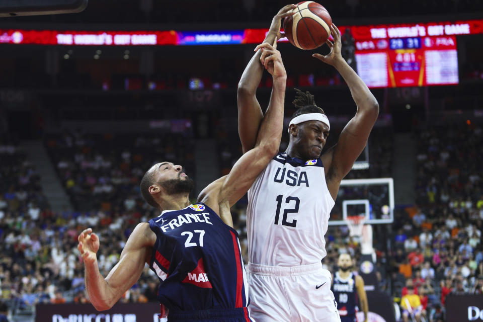 Rudy Gobert and Myles Turner both finished top five in Defensive Player of the Year voting before doing battle in the 2019 FIBA World Cup. (VCG via Getty Images)