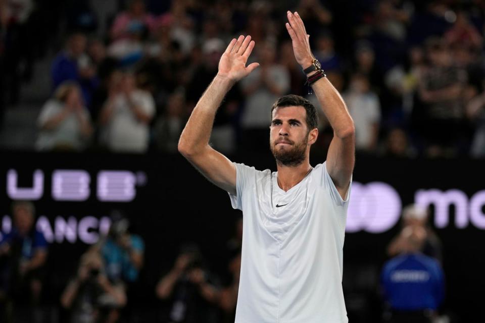 Karen Khachanov is through to the Australian Open semi-finals (Ng Han Guan/AP) (AP)