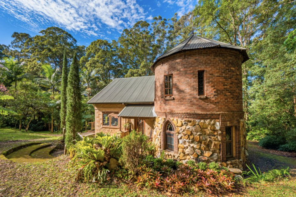 A home near the NSW town of Bellingen is up for sale and boasts a castle-like appearance. Source: Realestate.com