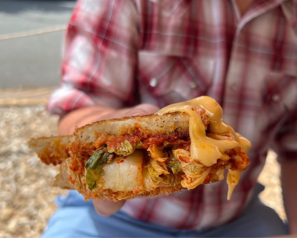 kimchi grilled cheese from odd bbq