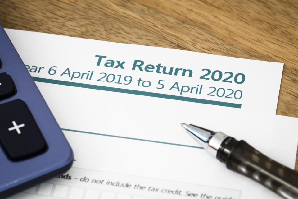 UK HMRC self assessment income tax return form 2020