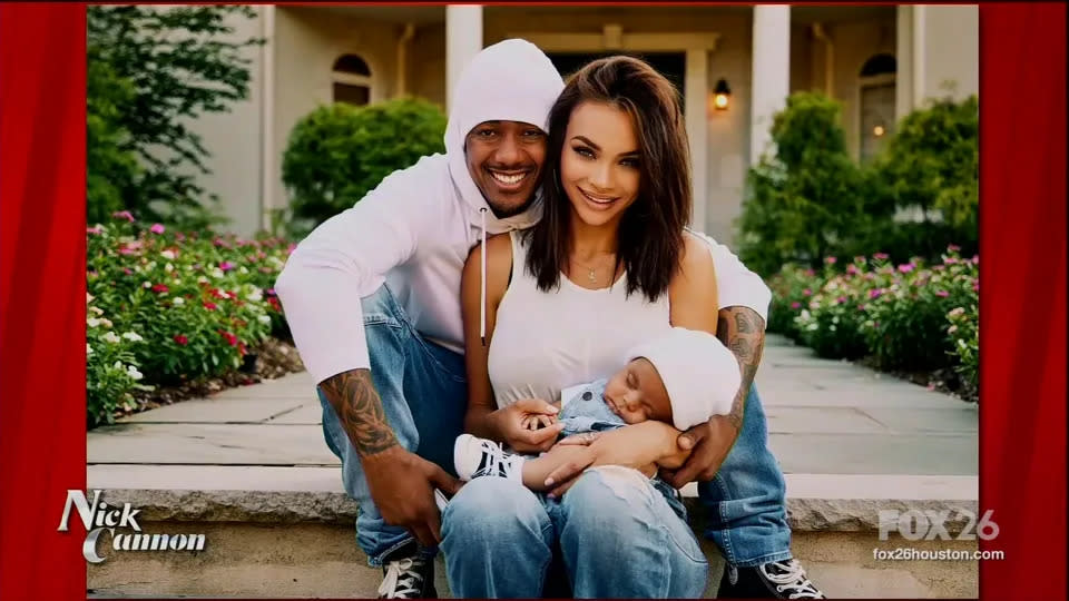 Nick Cannon, Alyssa Scott and Zen. (Photo: Nick Cannon Show) 