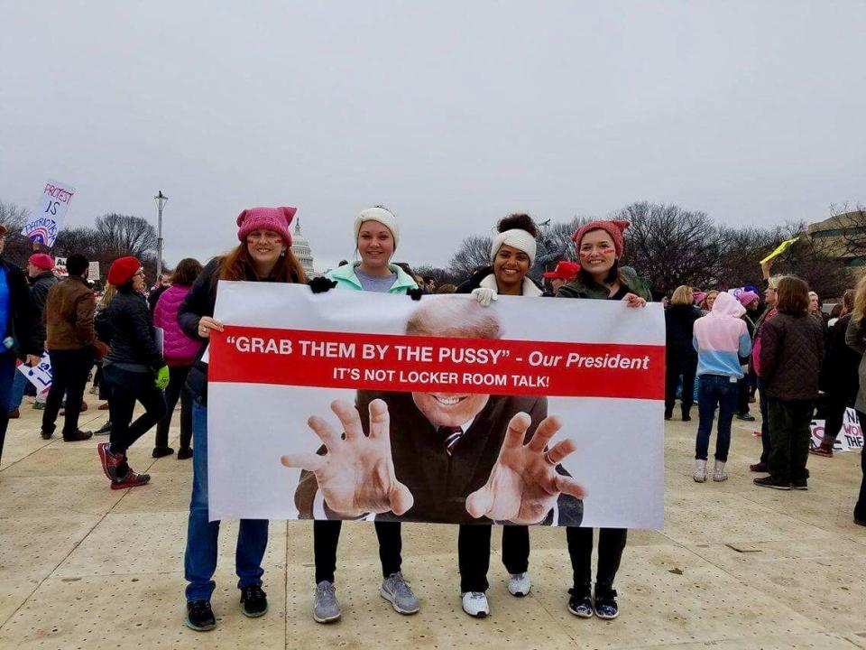 Lacey Karge, second from right, and friends at the Women’s March in Washington, D.C. (Photo: Courtesy Lacey Karge for Yahoo News)