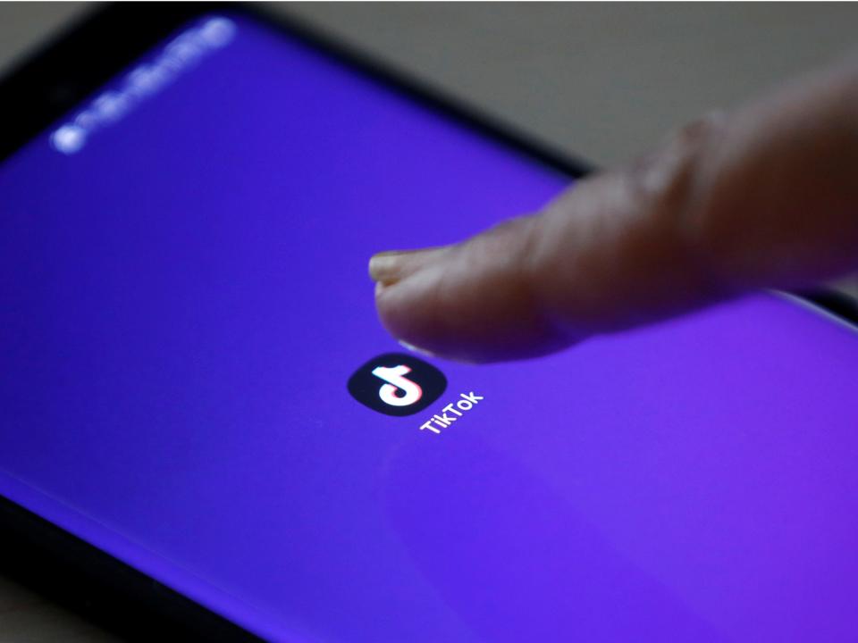 FILE PHOTO: The logo of TikTok application is seen on a mobile phone screen in this picture illustration taken February 21, 2019. REUTERS/Danish Siddiqui/Illustration/File Photo