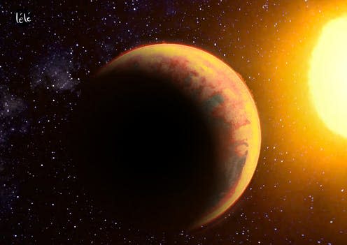 <span class="caption">Artist's impression of exoplanet KELT-11 b.</span> <span class="attribution"><span class="source">Impression by Léa Changeat.</span>, <span class="license">Author provided</span></span>