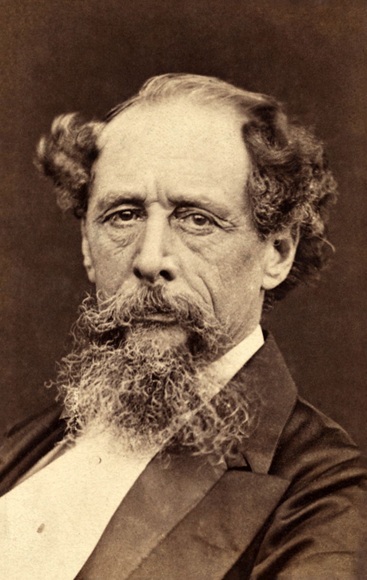 <span class="caption">Robert Hindry Mason, photograph of Charles Dickens (1860s).</span> <span class="attribution"><a class="link " href="https://commons.wikimedia.org/wiki/File:Charles_Dickens_portrait_c1860s_restore.png" rel="nofollow noopener" target="_blank" data-ylk="slk:wikimedia/nationalmediamusuem;elm:context_link;itc:0;sec:content-canvas">wikimedia/nationalmediamusuem</a>, <a class="link " href="http://creativecommons.org/licenses/by/4.0/" rel="nofollow noopener" target="_blank" data-ylk="slk:CC BY;elm:context_link;itc:0;sec:content-canvas">CC BY</a></span>