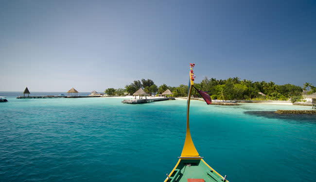 Tina Hobley in the Maldives