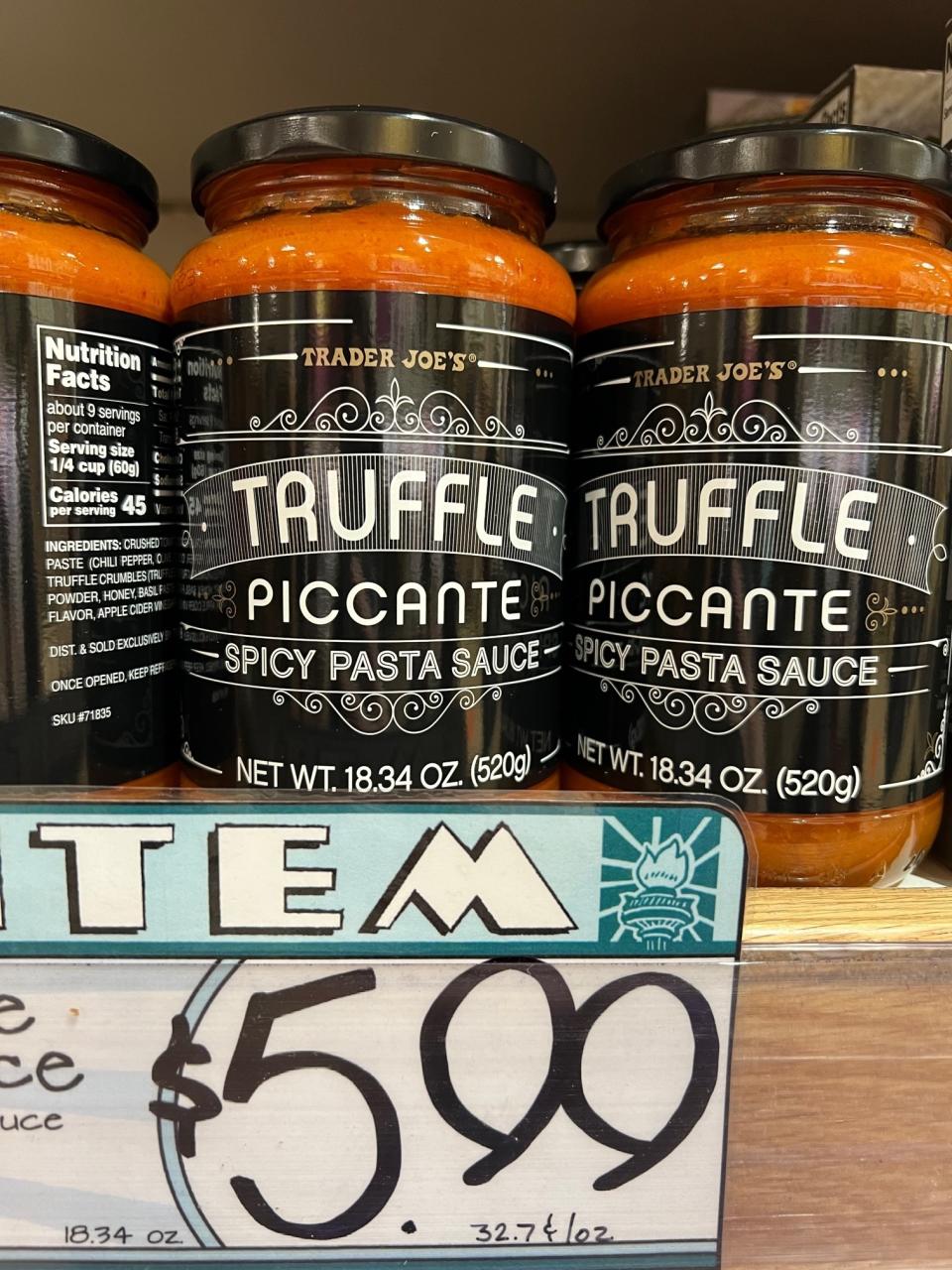 Truffle Piccante Spicy Pasta Sauce