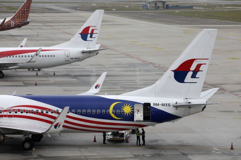 FILE PHOTO: Malaysia Airlines planes are pictured at Kuala Lumpur International Airport in Sepang