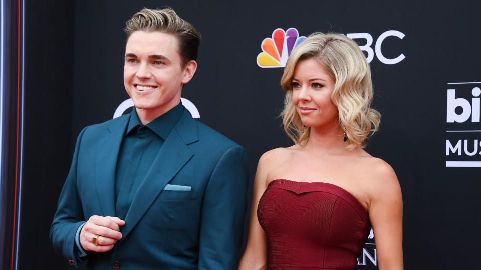 Jesse McCartney (L) and Katie Peterson. Photo by Steve Granitz/WireImage.