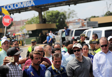 U.S. Senator Marco Rubio visits the Colombia-Venezuela border at the Simon Bolivar International Bridge on the outskirts of Cucuta, Colombia February 17, 2019. REUTERS/Luisa Gonzalez