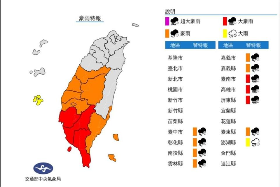 大豪雨襲南高屏「7縣市淹水警戒」！林嘉愷：這幾天後「強度減緩」