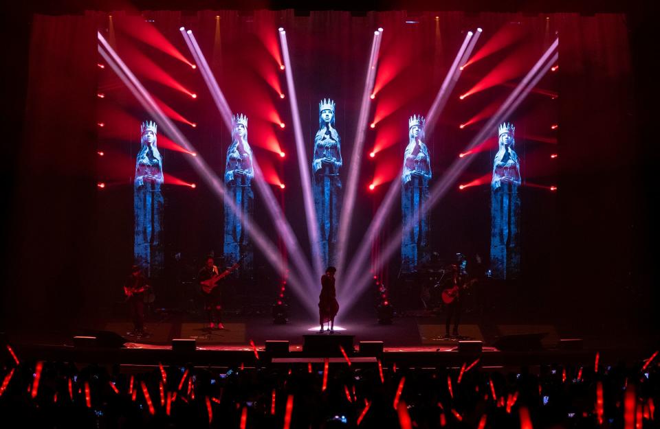 楊乃文演唱會的燈光設計獲國際認可。（亞神音樂提供）