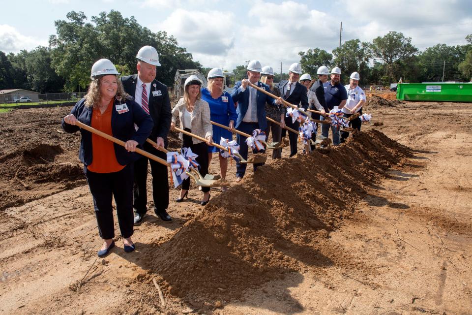 HCA Florida West breaks ground on a  $12 million stand-a-lone Emergency care facility in the Pea Ridge area on Tuesday, July 11, 2023. The 24-hour, seven-day-a-week healthcare facility will open in the first quarter of 2024. 