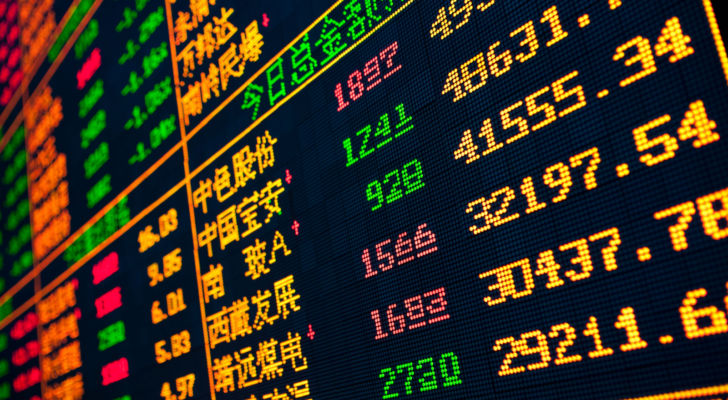 Display of Stock market quotes on Chinese stock market, Chinese stocks. Top Chinese AI Stocks