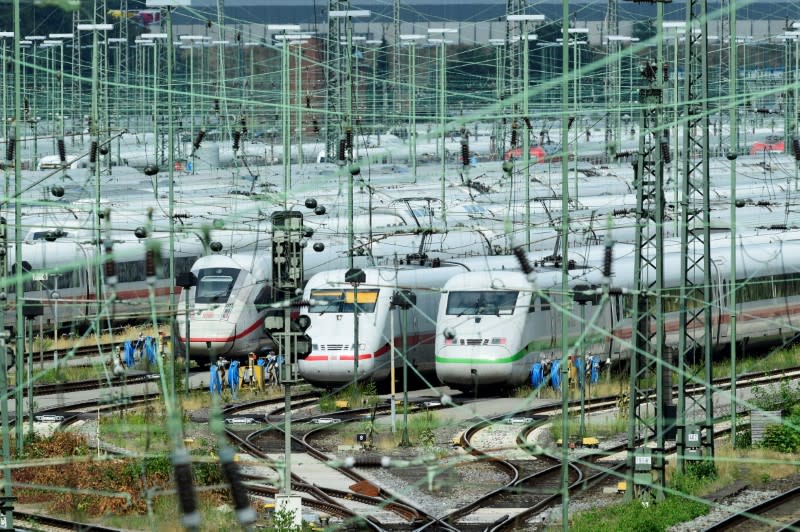 German rail union strike in Hamburg