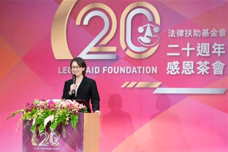 副總統蕭美琴23日出席「法律扶助基金會20週年感恩茶會」。圖／總統府提供