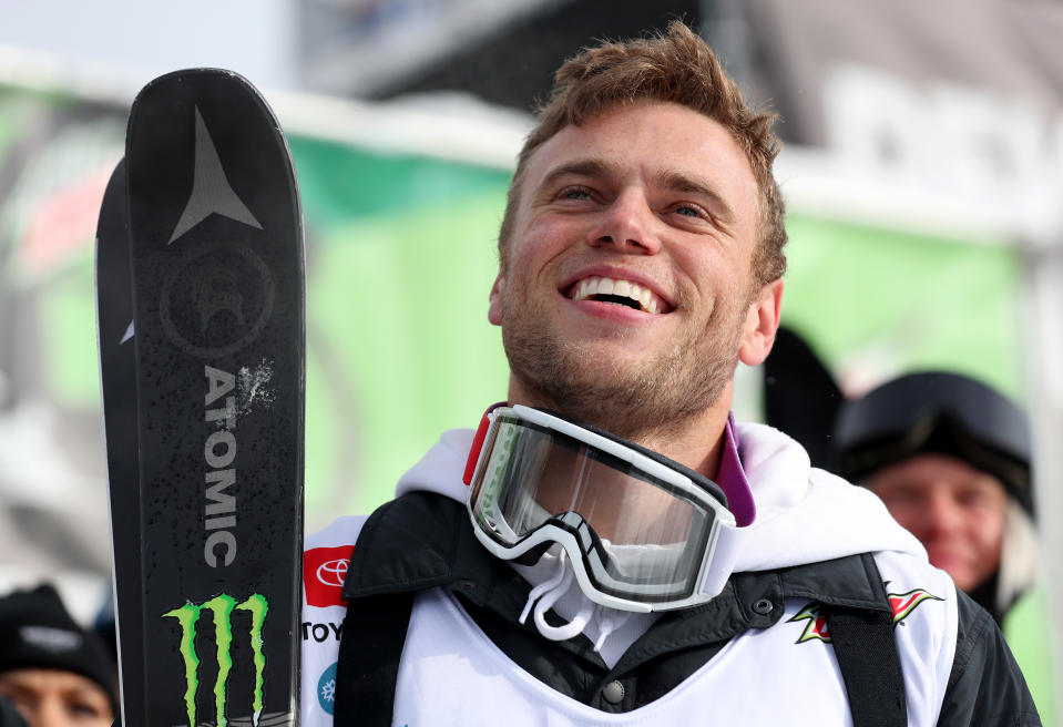 COPPER MOUNTAIN, COLORADO - FEBRUARY 09: Gus Kenworthy of Great Britain looks on after completing a run in the Men's Ski Modified Superpipe Presented by Toyota during the Dew Tour Copper Mountain 2020 on February 09, 2020 in Copper Mountain, Colorado. (Photo by Tom Pennington/Getty Images)