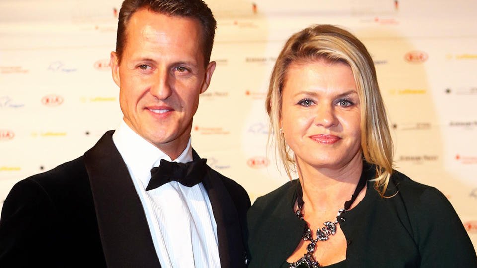 Michael Schumacher, pictured here with wife Corinna in 2012. 