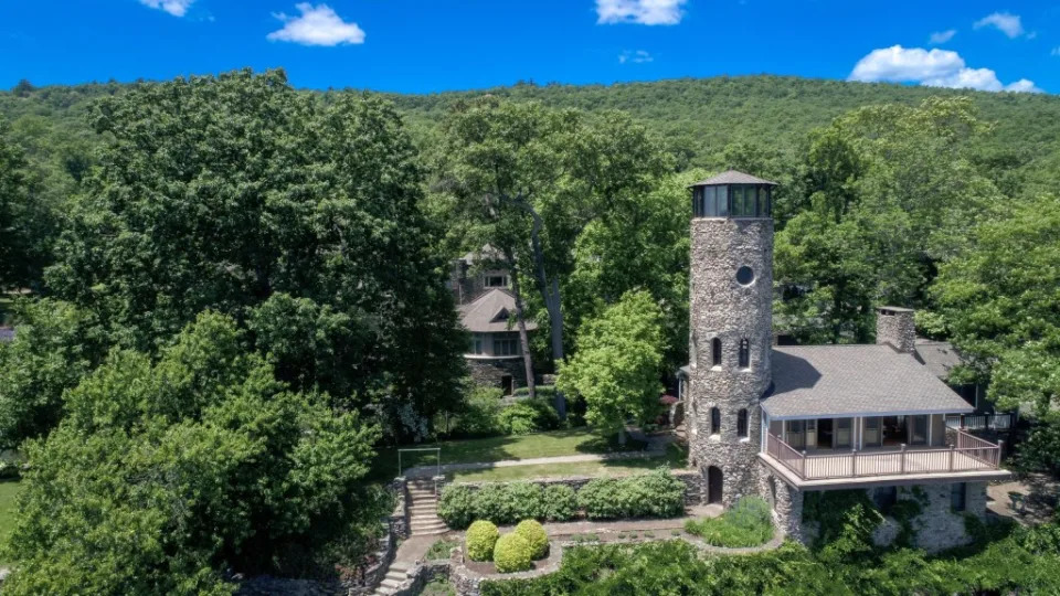 The guesthouse has a watchtower. Stephen Dolinsky