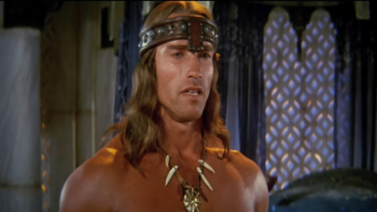  Arnold starring in Conan the Destroyer, 1984 