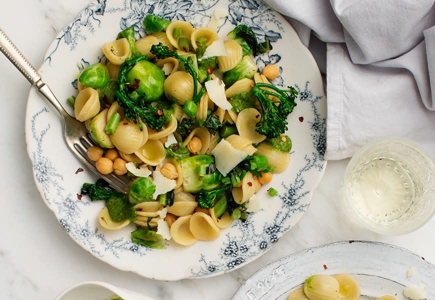 Broccolini and Brussels Sprouts Orecchiette from Love and Lemons