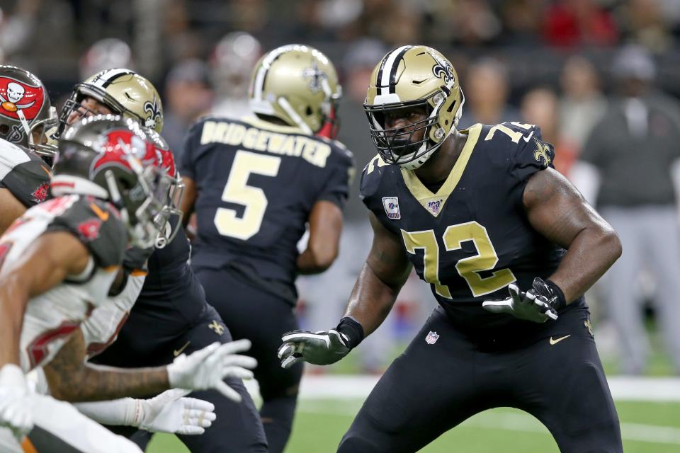 Saints tackle Terron Armstead is the top potential target still on the board for the Dolphins.