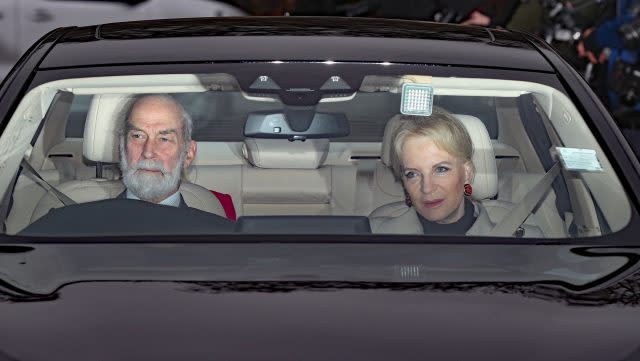 Prince and Princess Michael of Kent arriving for the Queen's Christmas lunch. (Jonathan Brady/PA)