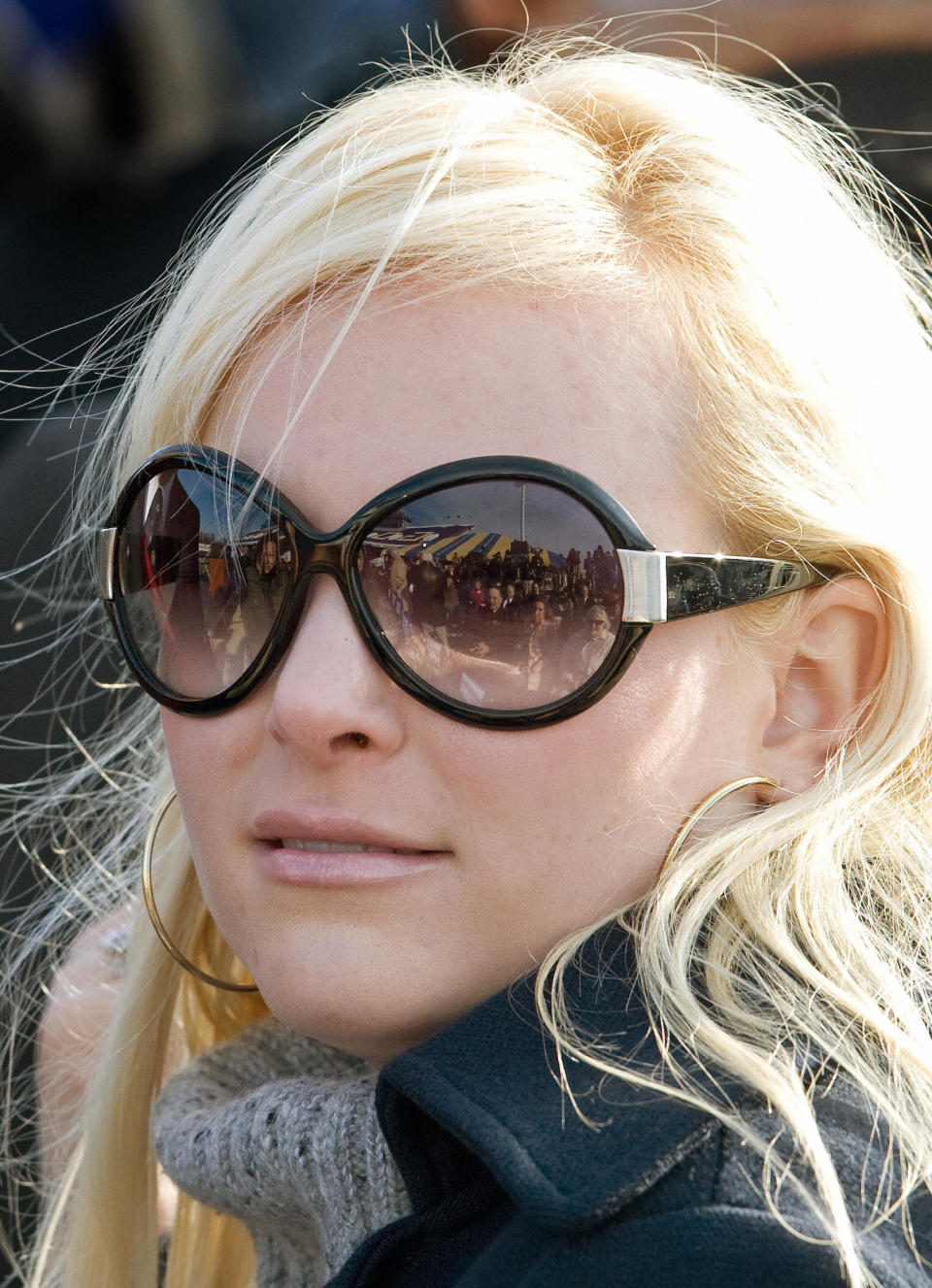 Meghan McCain watches as her father, Republican presidential candidate, US Arizona Senator John McCain delivers remarks at the US Navy and Marine Corps Memorial Stadium, on April 02, 2008 in Annapolis, Maryland. McCain reminisced about his 'nocturnal sojourns' and 'petty' insubordination while a midshipman at the US Naval Academy here, and told how his youthful vanity was molded into a reverence for honor and citizenship. AFP Photo/Paul J. Richards  (Photo credit should read PAUL J. RICHARDS/AFP/Getty Images)