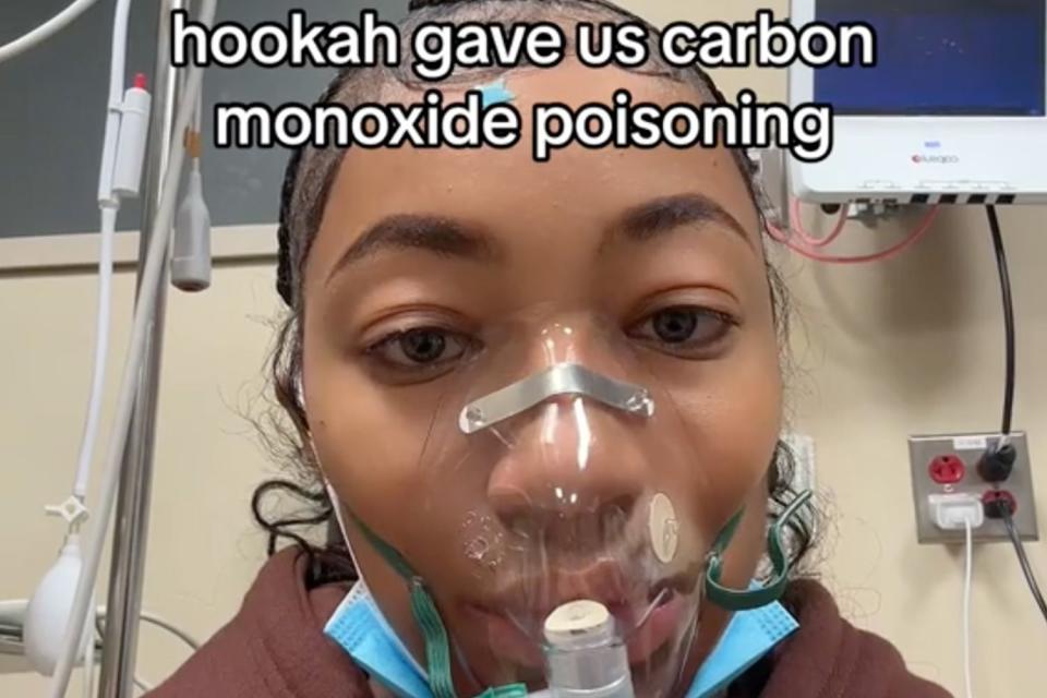 <p>Rachel Micheaux</p> Rachel Micheaux in a Detroit hospital after she got carbon monoxide poisoning on Nov. 12