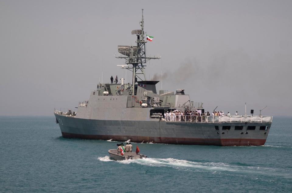 Iranian Navy ship Sahand in Persian Gulf