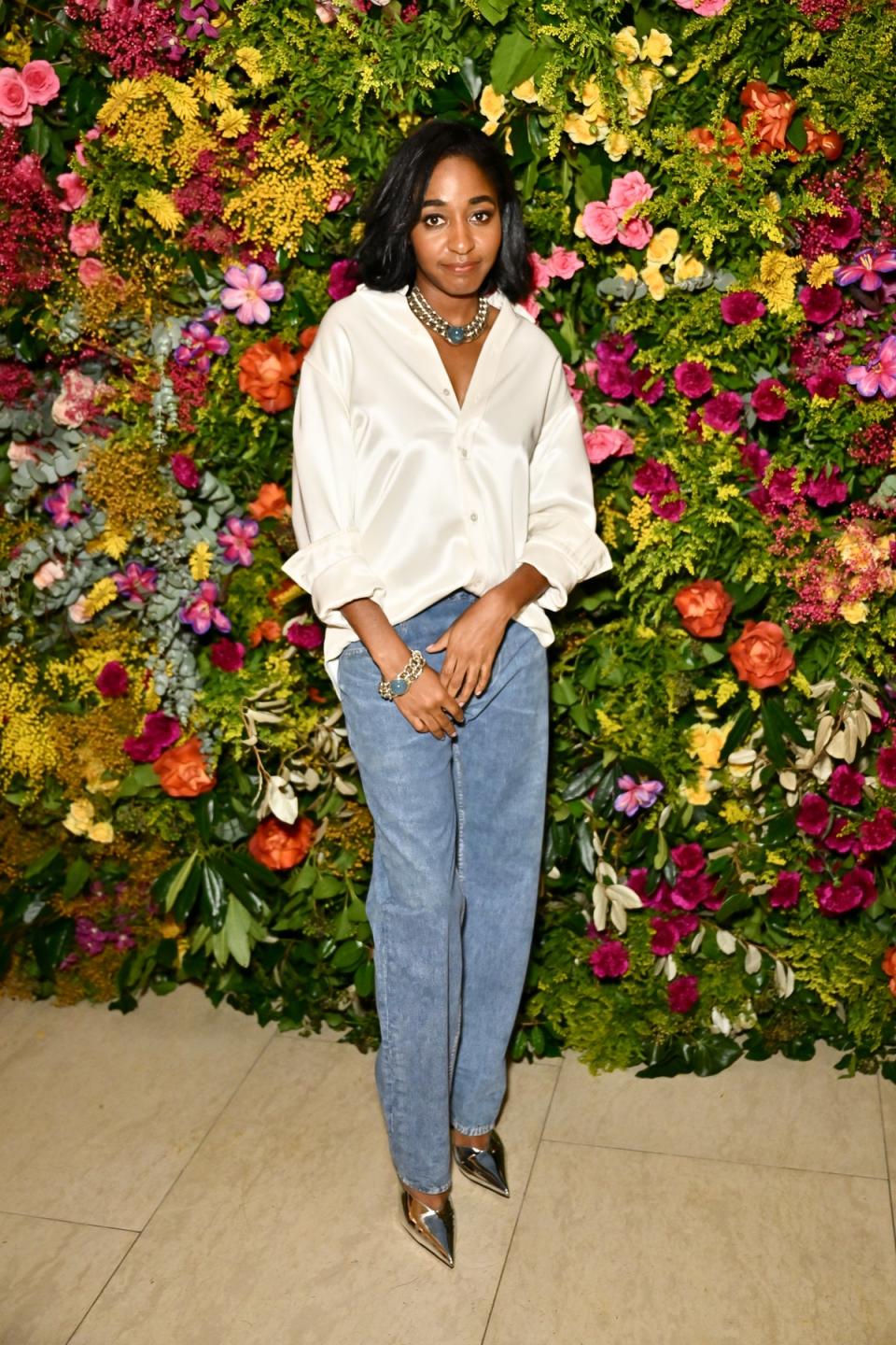 Ayo Edebiri at the British Vogue And Tiffany & Co. Celebrate Fashion And Film Party (Dave Benett)