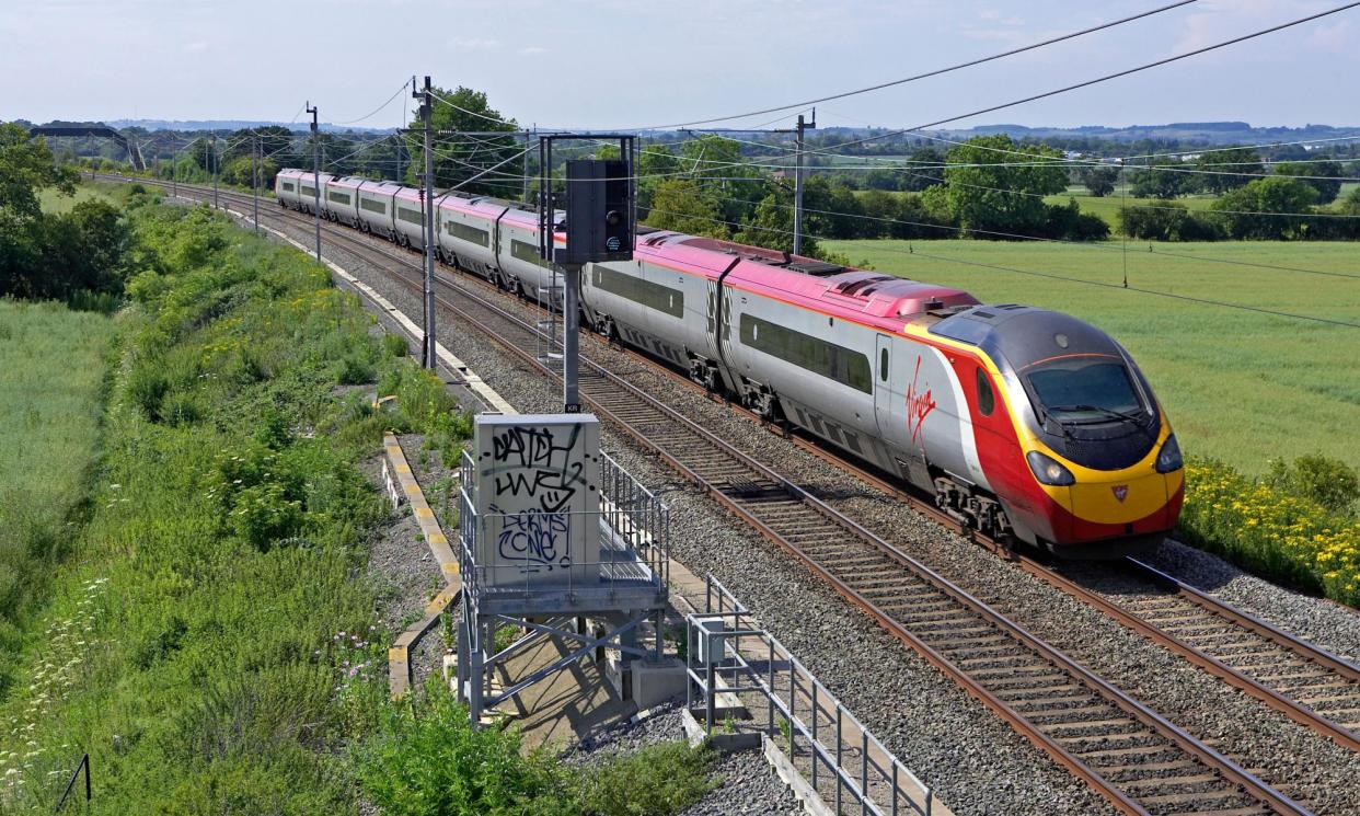 <span>Virgin Trains operated on the UK rail network for more than two decades until its contract expired in 2019.</span><span>Photograph: Matthew Clarke/Alamy</span>