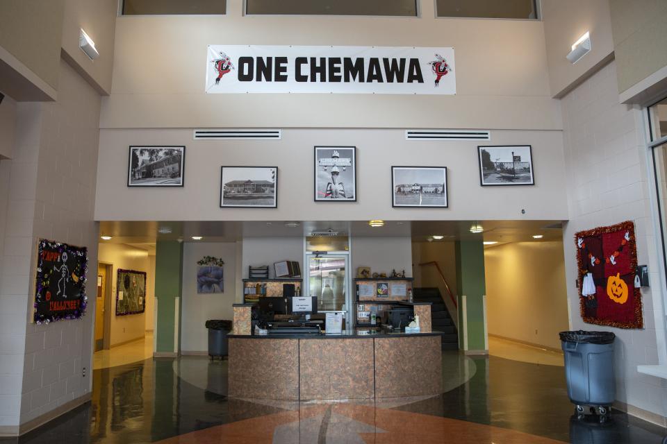 Inside one of the dorms at Chemawa Indian School in 2019.