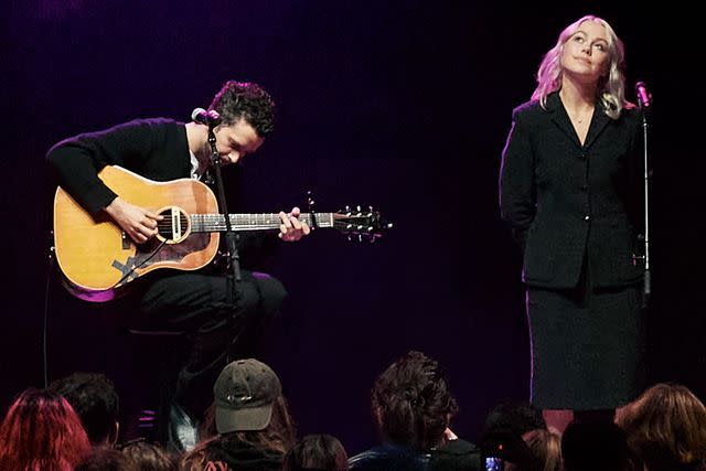 Michael Buckner/Variety/Penske Media via Getty Matty Healy and Phoebe Bridgers at the Greek Theatre in 2021