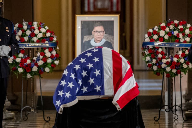 Body of late Justice Ruth Bader Ginsburg lies in state at U.S. Capitol