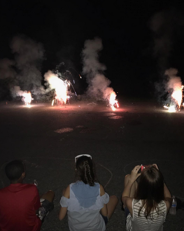 <p>The mom of 8 was typically all about her brood. “Just some of the kids and friends enjoying our show! #MyFavoritePart #FavoriteSummerHoliday #HappyFourth” (Photo: <a rel="nofollow noopener" href="https://www.instagram.com/p/BWJmQhOgc_i/?hl=en" target="_blank" data-ylk="slk:Kate Gosselin via Instagram;elm:context_link;itc:0;sec:content-canvas" class="link ">Kate Gosselin via Instagram</a>) </p>