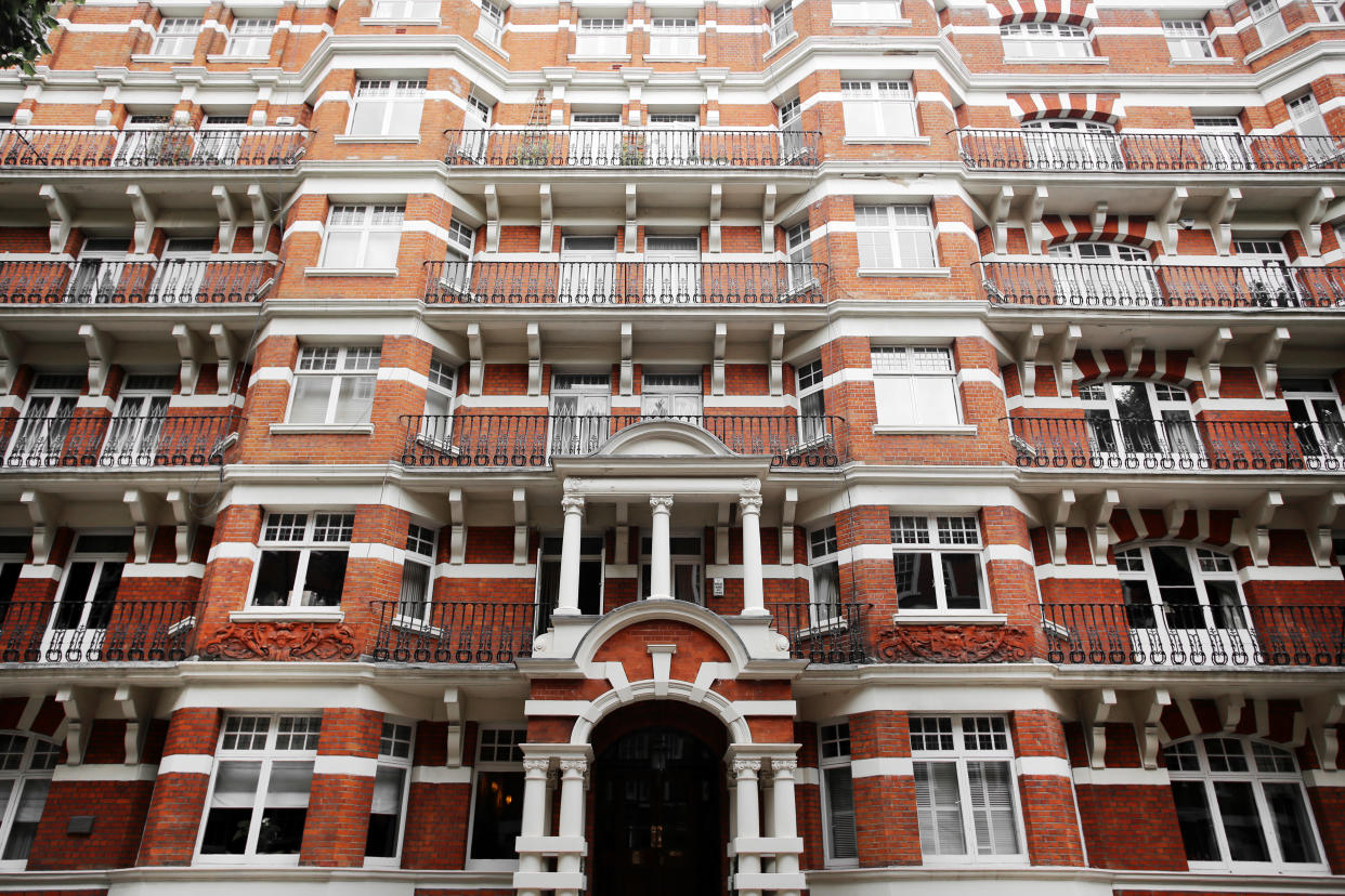 Mortgages Majestic Victorian apartment building near Cadogan Square in the affluent and exclusive neighborhood of Chelsea, London