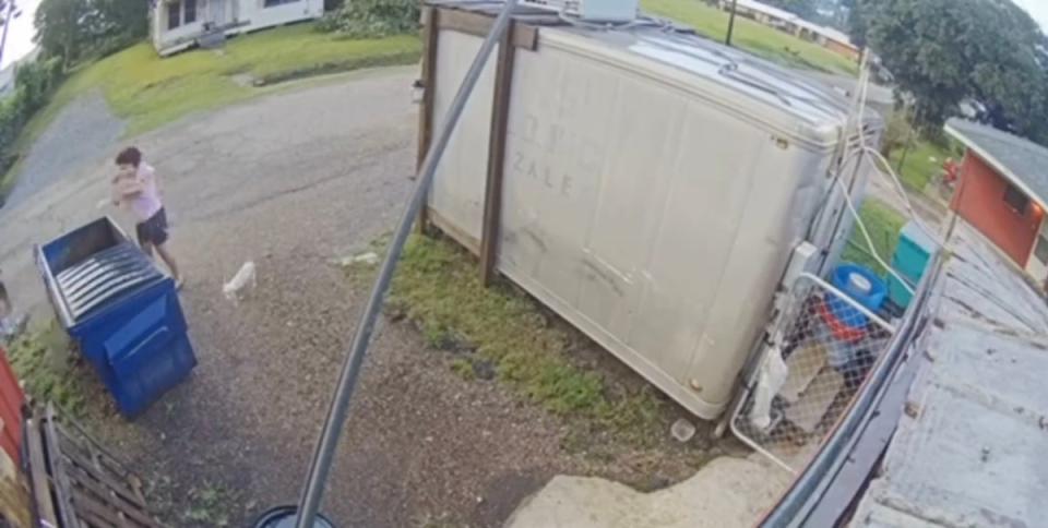 Two people have been arrested for throwing puppies in a restaurant’s dumpster over the weekend - and a viral video of the incident shocked social media. (St Landry Parish Government)