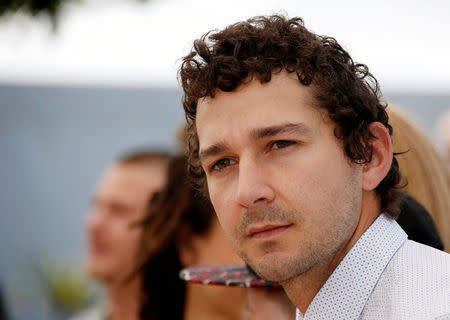 FILE PHOTO: Cast member Shia LaBeouf poses during a photocall for the film "American Honey" in competition at the 69th Cannes Film Festival in Cannes, France, May 15, 2016. REUTERS/Eric Gaillard/File Photo