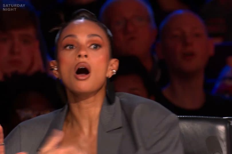 Alesha Dixon was equally terrified by the performance when it went awry