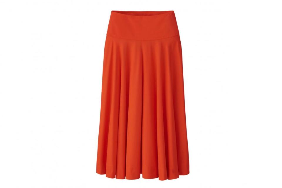 Orange skirt, £19.99, Uniqlo