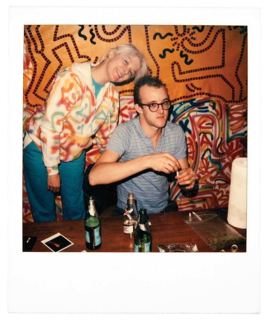 Keith Haring and Patti Astor at Fun Gallery. February 19, 1983 (Image: © Keith Haring Foundation Collection)