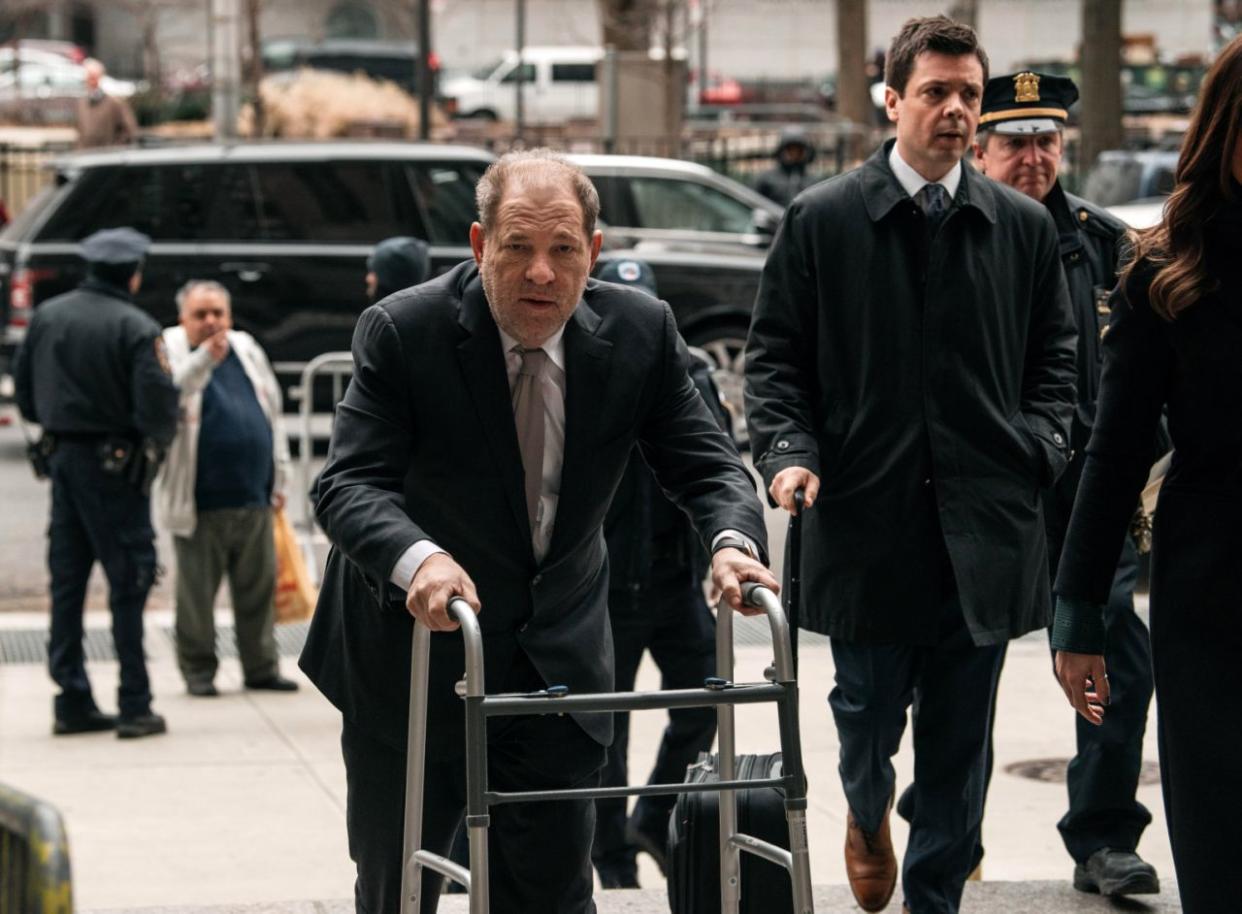 Harvey Weinstein entrando al Tribunal Penal de la Ciudad de Nueva York el 13 de enero (Foto: Scott Heins / Getty Images).