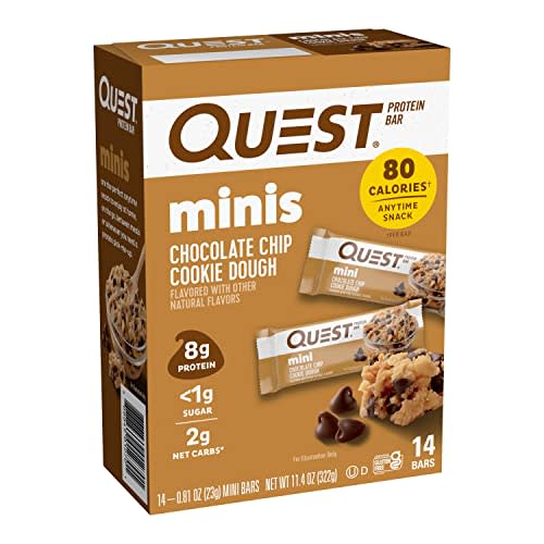 Quest Nutrition Mini Chocolate Chip Cookie Dough Protein Bars, High Protein, Low Carb, Keto Fri…