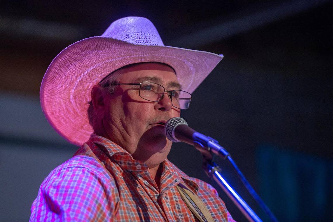 Loren Lance, co-owner of Mildred Store, handles lead vocals during the store’s once-a-month country music shows.